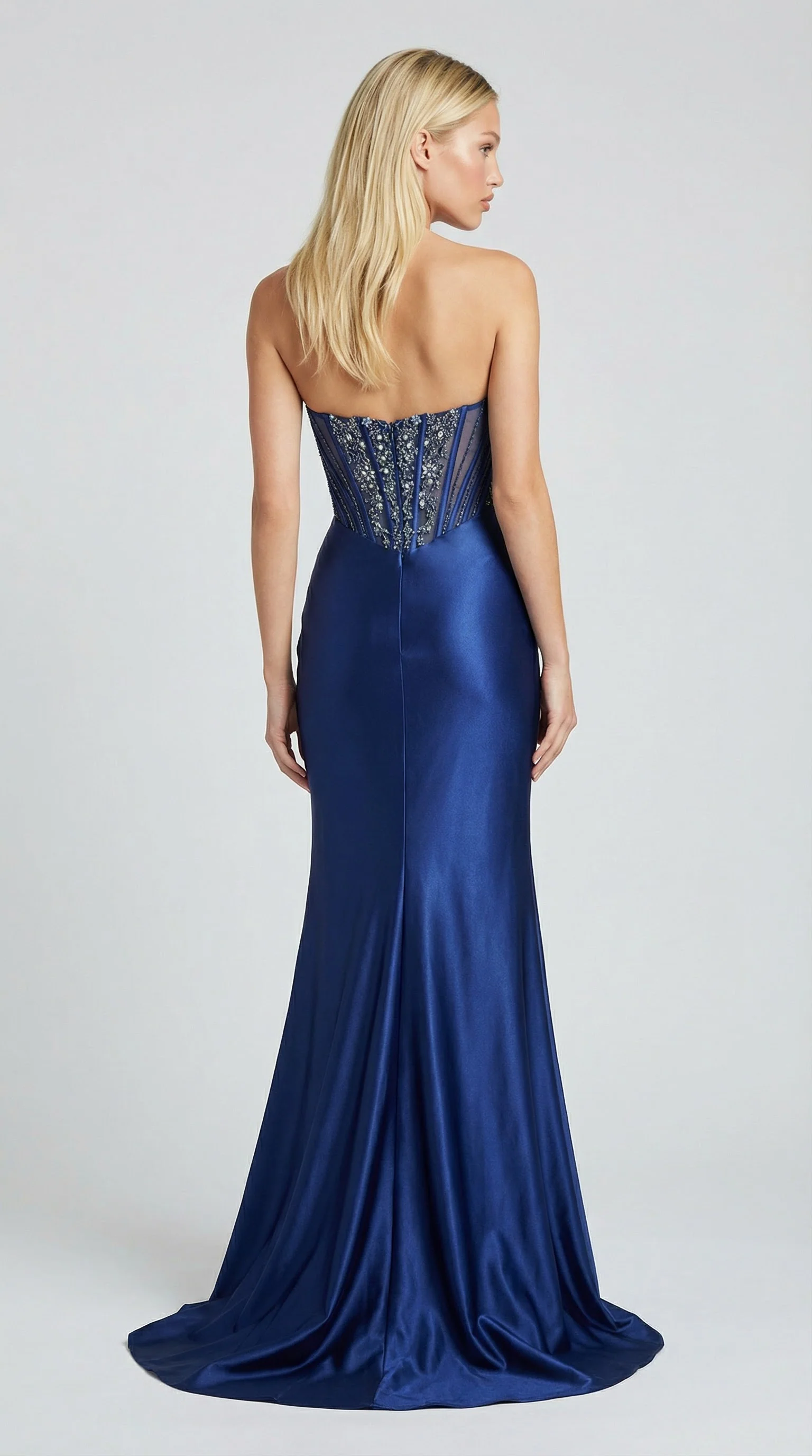 ALYCE Paris 62034 Alyce Long Scoop Neckline Corset Straight Dress - Image 8