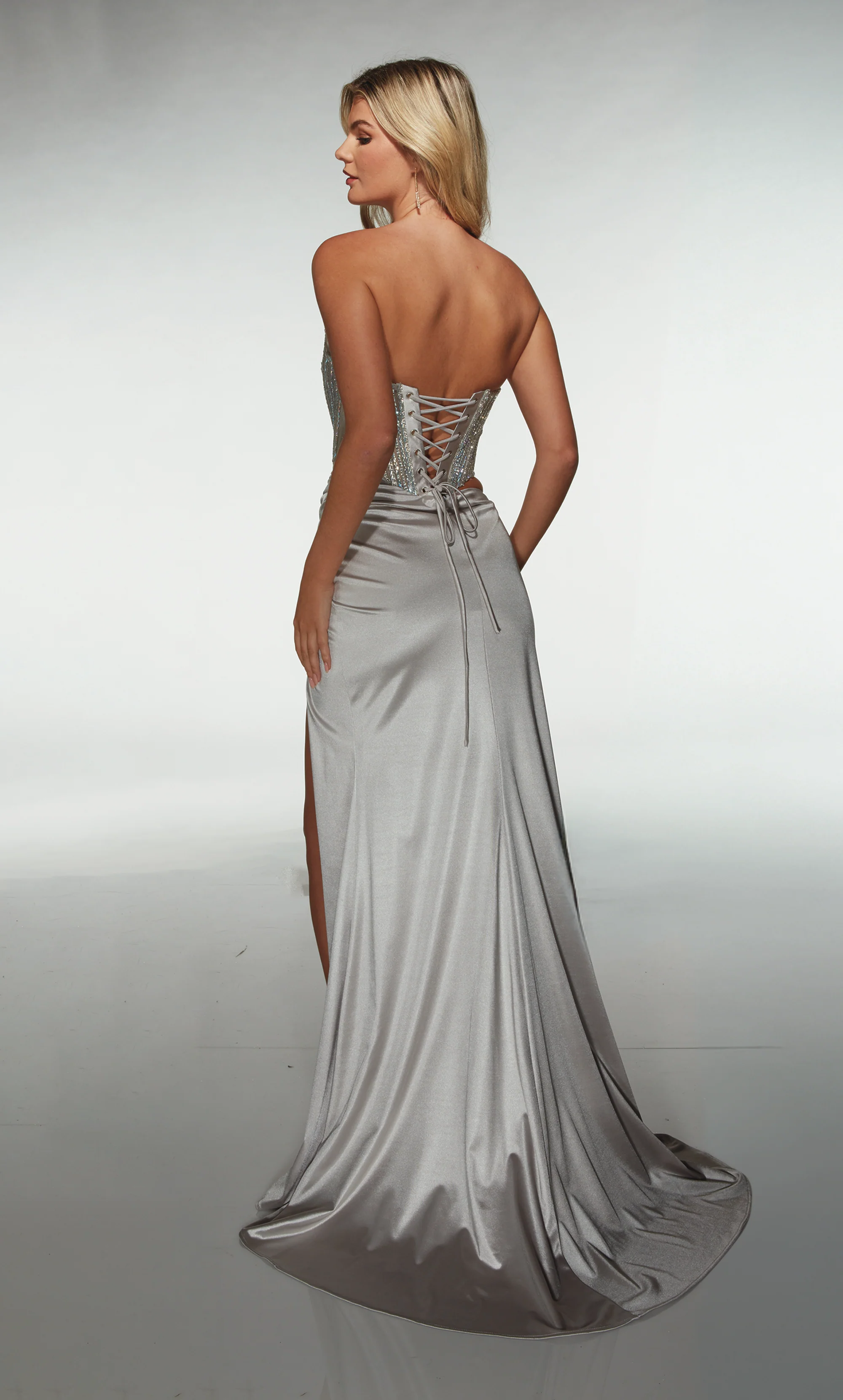 ALYCE Paris 62087 Alyce Long Sweetheart Neckline Slit Straight Dress - Image 5
