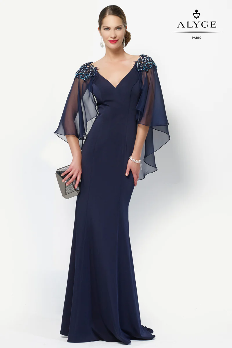 ALYCE Paris 27170 Special Occasion V-neck Embellished Straight Dress - Image 3