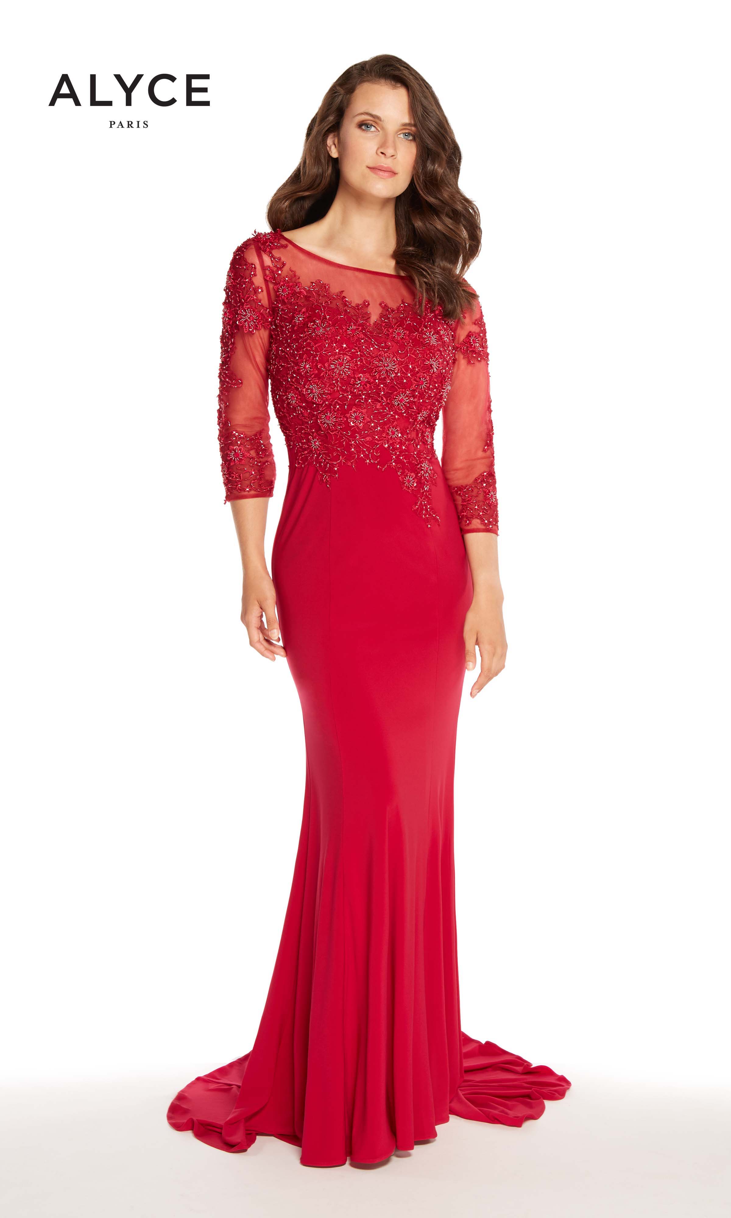 ALYCE Paris 27257 Special Occasion Boat Neckline Modest Straight Dress - Image 4