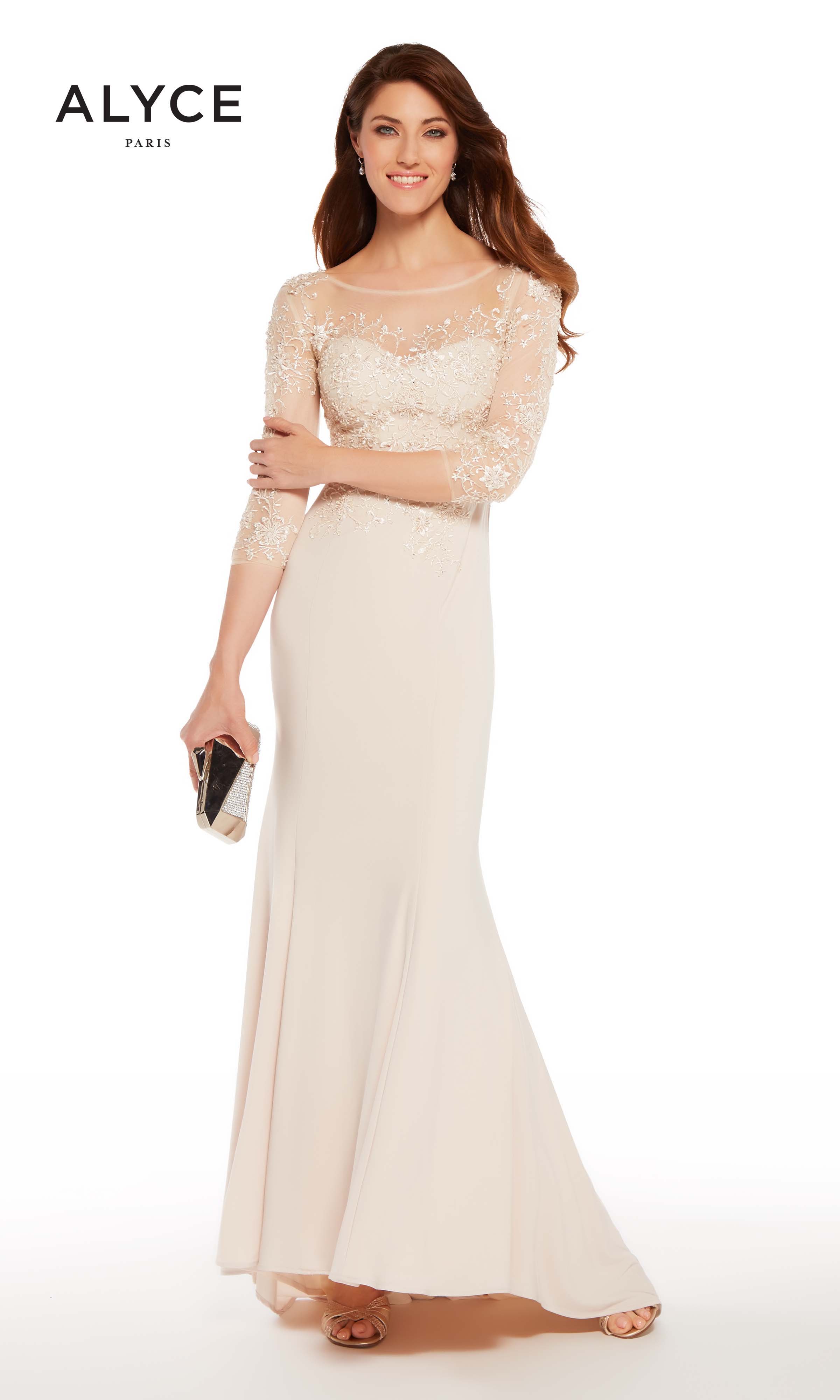 ALYCE Paris 27257 Special Occasion Boat Neckline Modest Straight Dress - Image 8