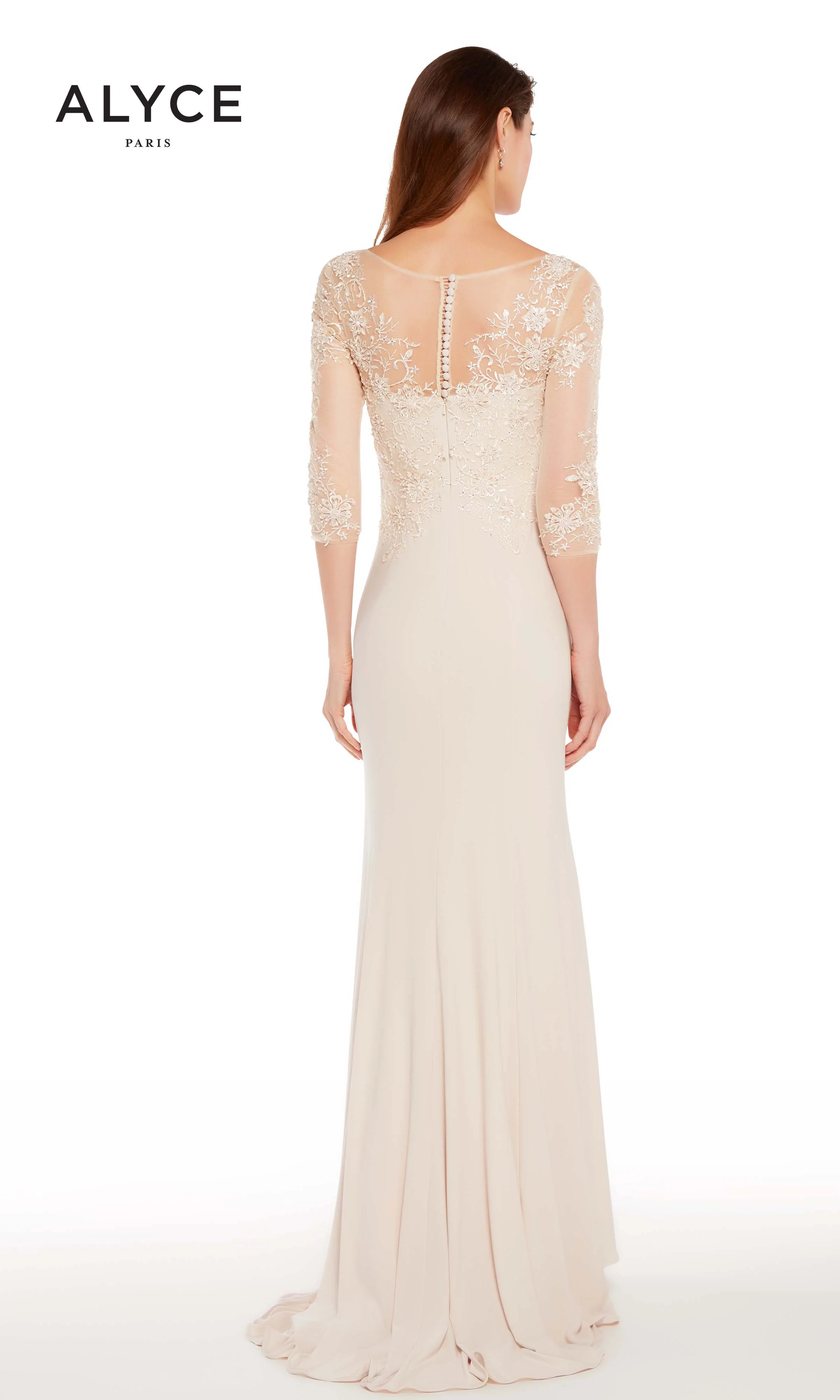 ALYCE Paris 27257 Special Occasion Boat Neckline Modest Straight Dress - Image 9