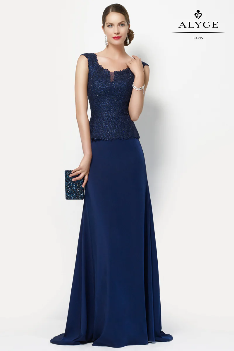ALYCE Paris 27105 Special Occasion Scoop Neckline Chic Straight Dress - Image 4