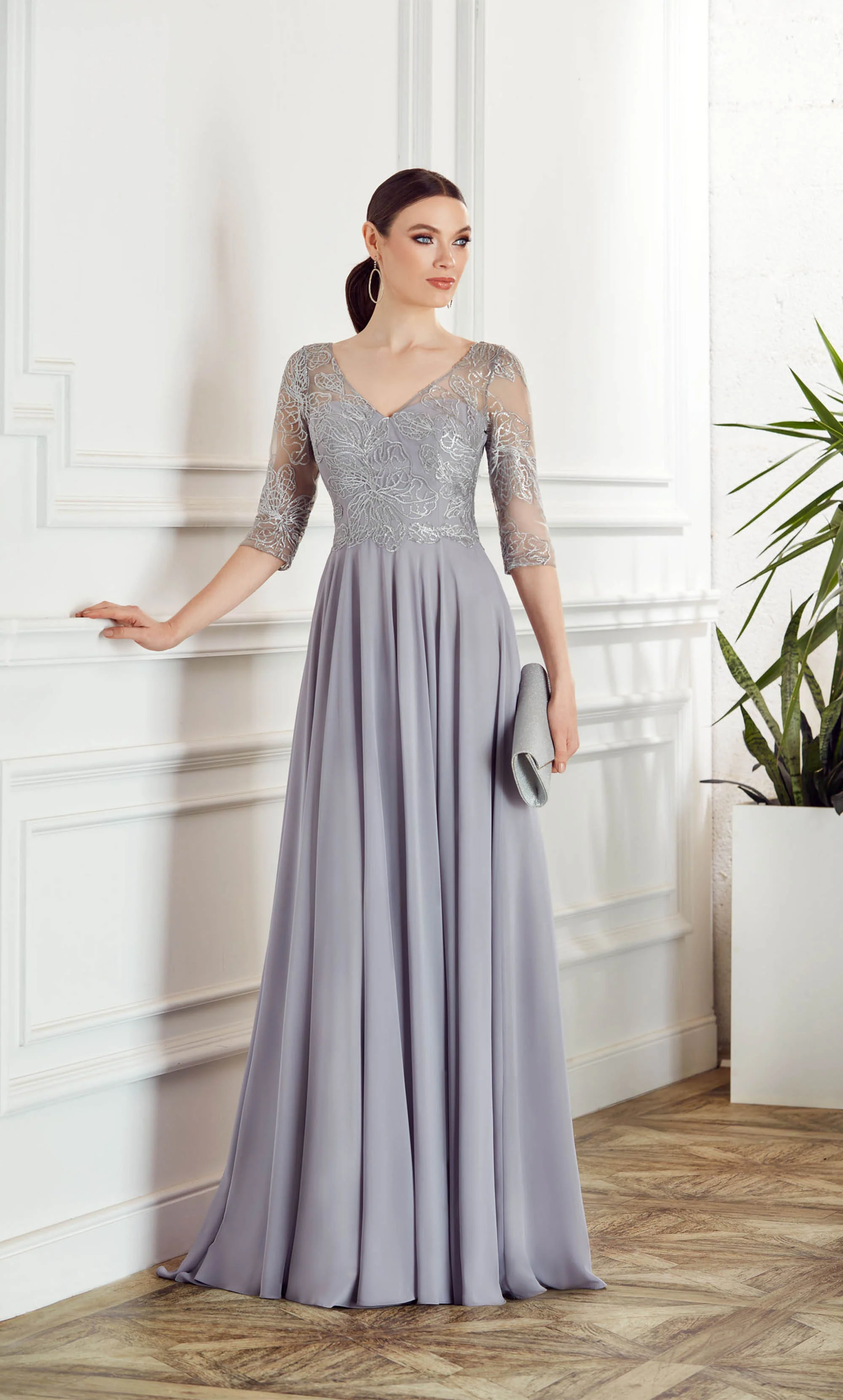 ALYCE Paris 27475 Special Occasion Illusion Neckline Plus Size A Line Dress - Image 3