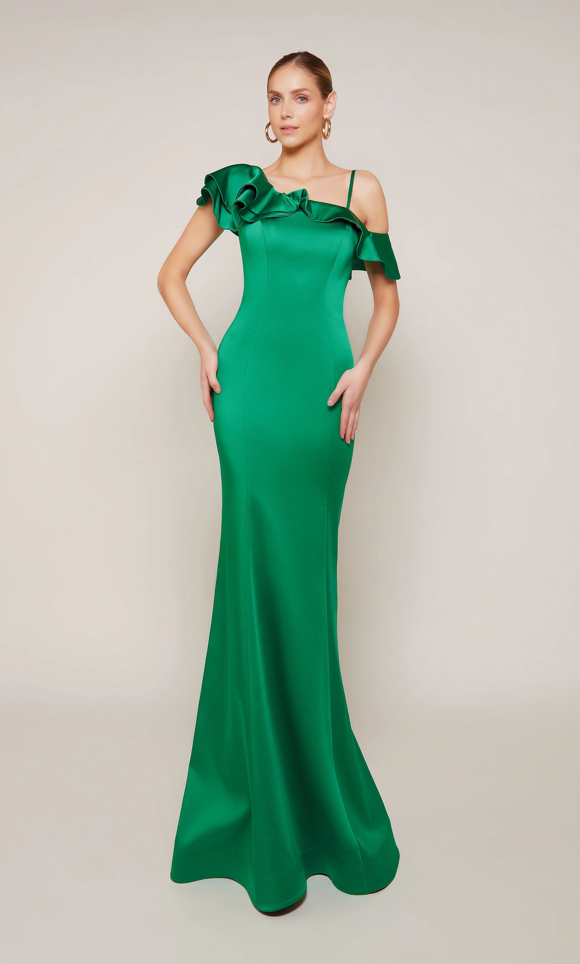 ALYCE Paris 27691 Special Occasion One Shoulder Neckline Ruffles Mermaid Dress - Image 4
