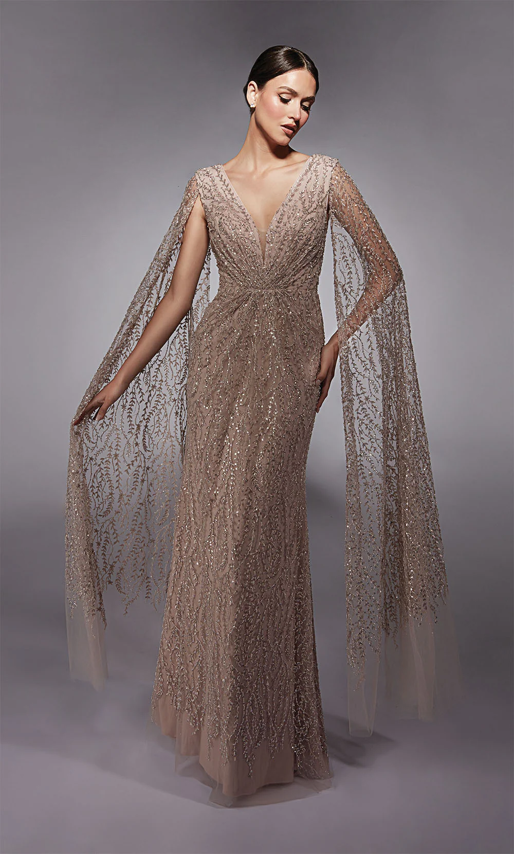 ALYCE Paris 27725 Special Occasion Plunging Neckline Ruched/draped Mermaid Dress - Image 3