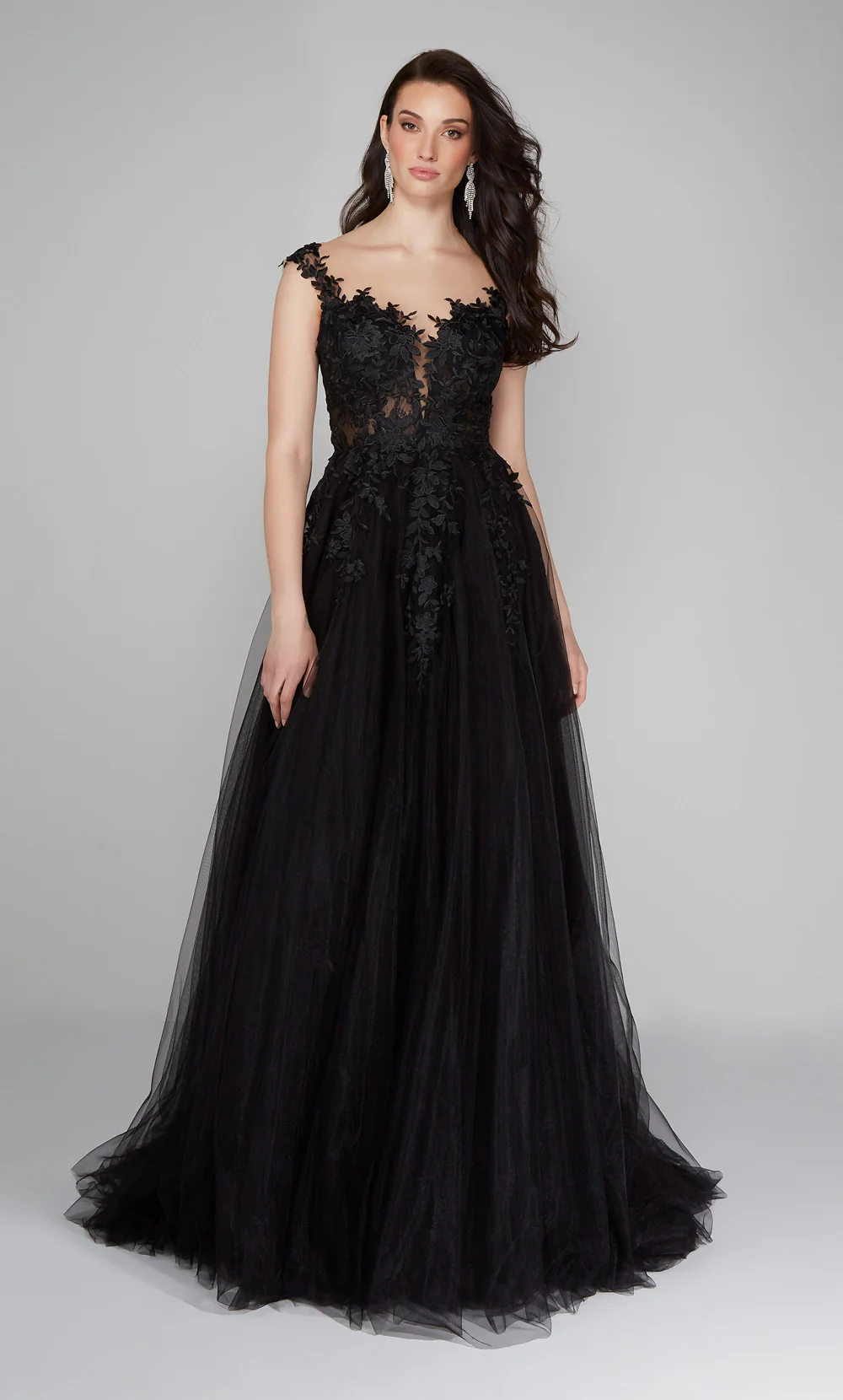 ALYCE Paris 5090 Bridal Plunging Neckline Illusion A Line Dress - Image 6