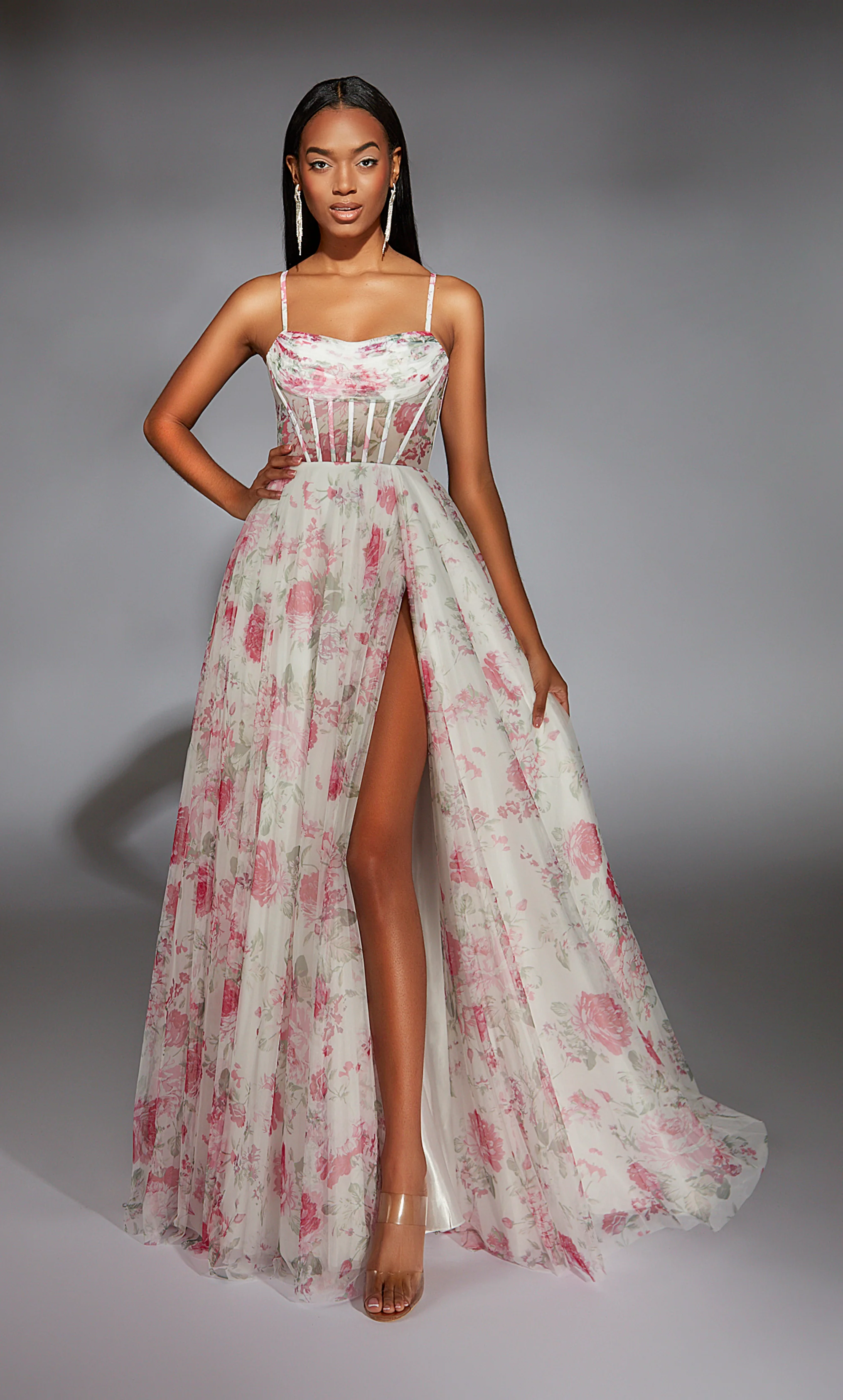 ALYCE Paris 61752 Alyce Long Cowl Neckline Corset A Line Dress - Image 9