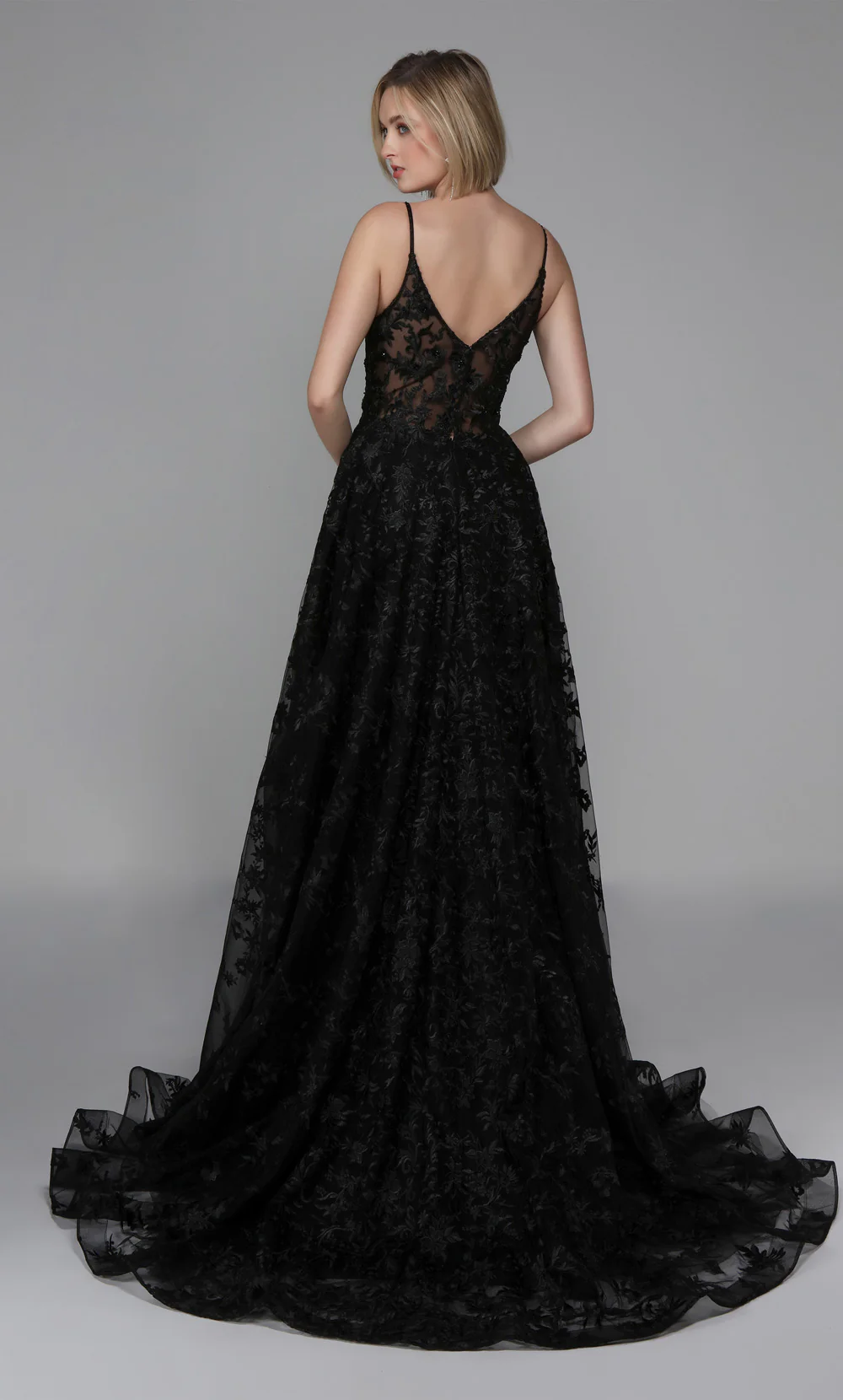 ALYCE Paris 7012 Bridal V-neckline Embellished A Line Dress - Image 8