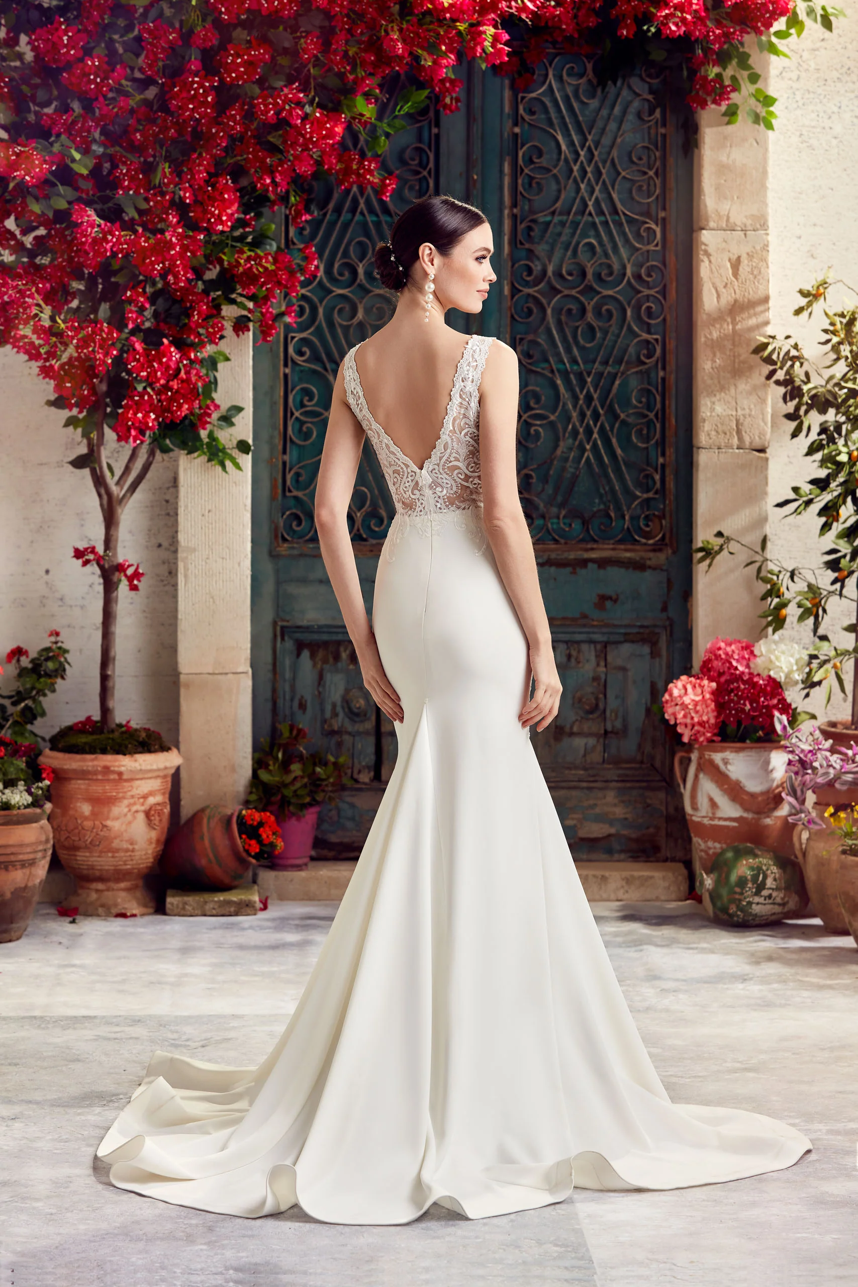 ALYCE Paris 7016 Bridal Plunging Neckline Sexy Mermaid Dress - Image 3