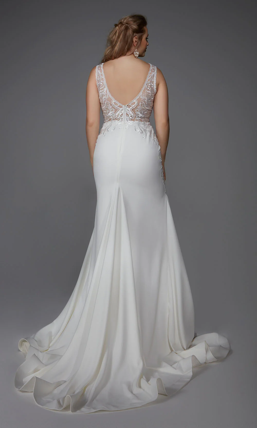 ALYCE Paris 7016 Bridal Plunging Neckline Sexy Mermaid Dress - Image 9